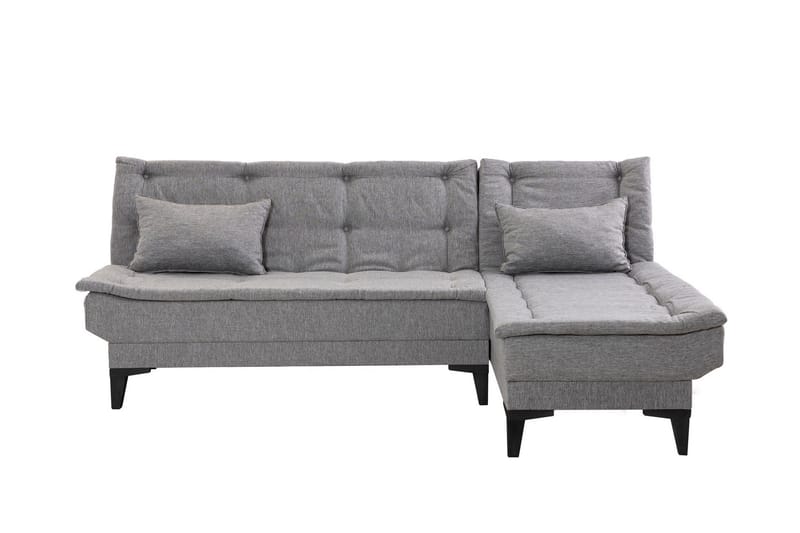 Hunterville Høyre L-formet Sovesofa 107x225 cm i Stoff - Grå - Møbler - Sofaer - Sovesofaer