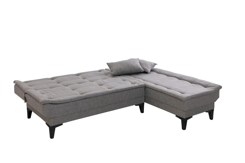 Hunterville Høyre L-formet Sovesofa 107x225 cm i Stoff - Grå - Møbler - Sofaer - Sovesofaer