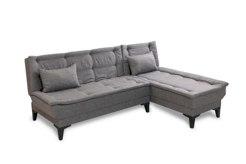 Hunterville Høyre L-formet Sovesofa 107x225 cm i Stoff - Grå - Møbler - Sofaer - Sovesofaer