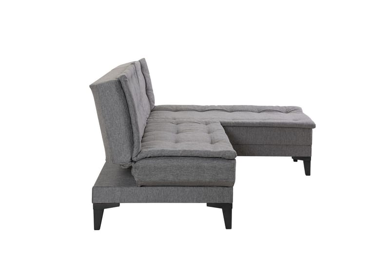 Hunterville Høyre L-formet Sovesofa 107x225 cm i Stoff - Grå - Møbler - Sofaer - Sovesofaer