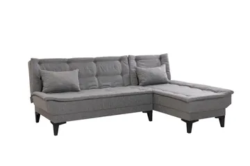 Hunterville Høyre L-formet Sovesofa 107x225 cm i Stoff - Grå - Møbler - Sofaer - Sovesofaer