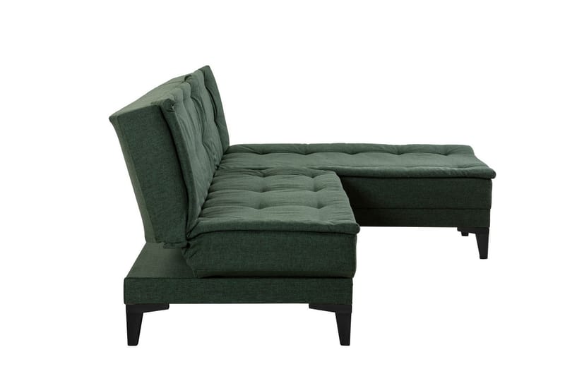 Hunterville Høyre L-formet Sovesofa 107x225 cm i Stoff - Grønn - Møbler - Sofaer - Sovesofaer