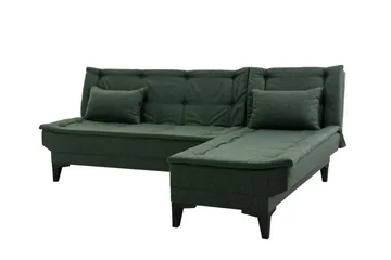 Hunterville Høyre L-formet Sovesofa 107x225 cm i Stoff - Grønn - Møbler - Sofaer - Sovesofaer