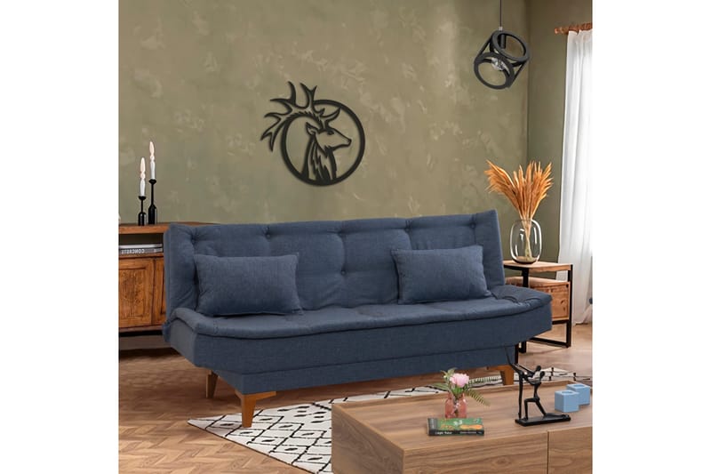 Hunterville Sovesofa 3-seters 106x187 - Mørkeblå - Møbler - Sofaer - Sovesofaer