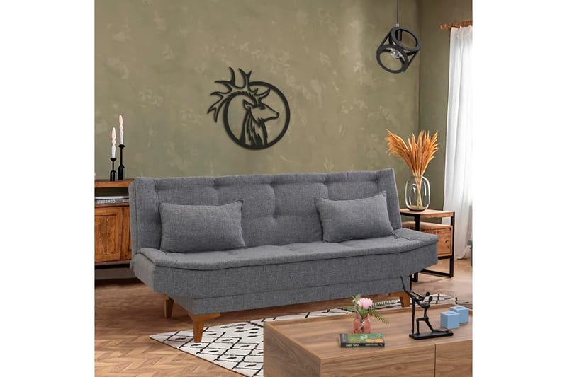Hunterville Sovesofa 3-seters 106x188 - Mørkegrå - Møbler - Sofaer - Sovesofaer
