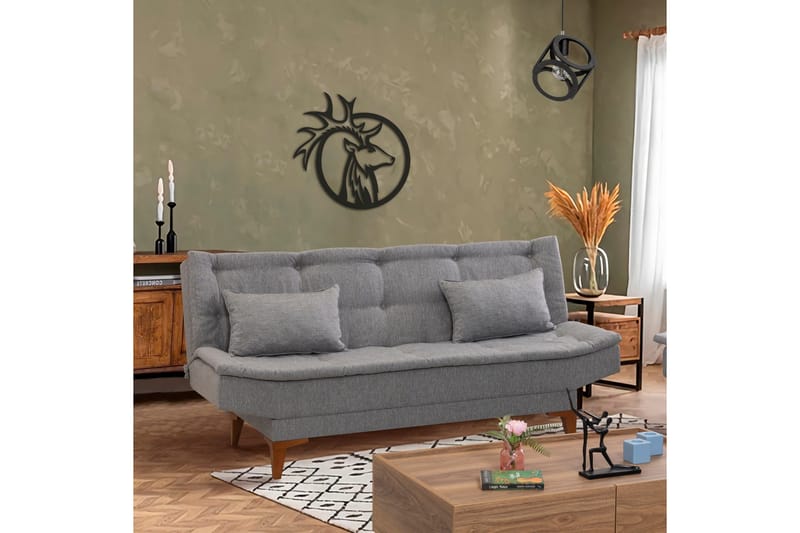 Hunterville Sovesofa 3-seters 106x189 - Grå - Møbler - Sofaer - Sovesofaer