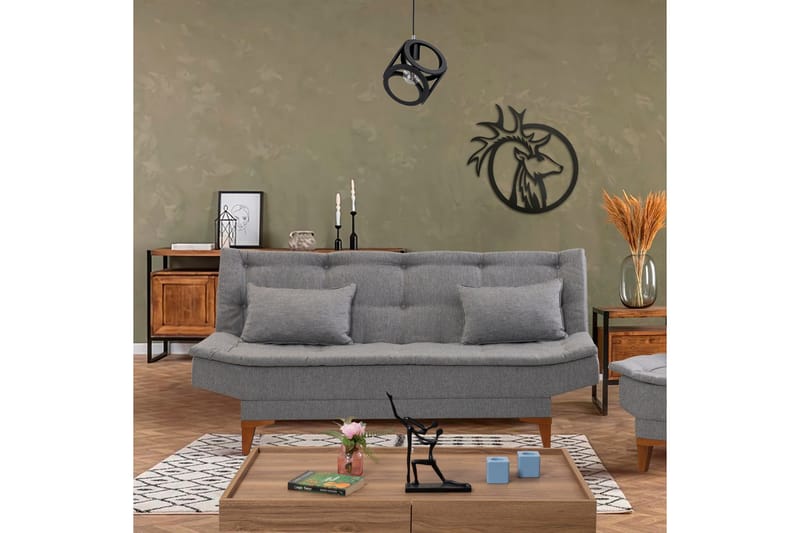 Hunterville Sovesofa 3-seters 106x189 - Grå - Møbler - Sofaer - Sovesofaer