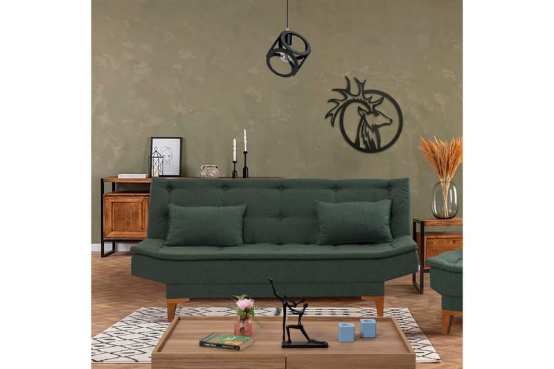 Hunterville Sovesofa 3-seters 106x190 - Grønn - Møbler - Sofaer - Sovesofaer