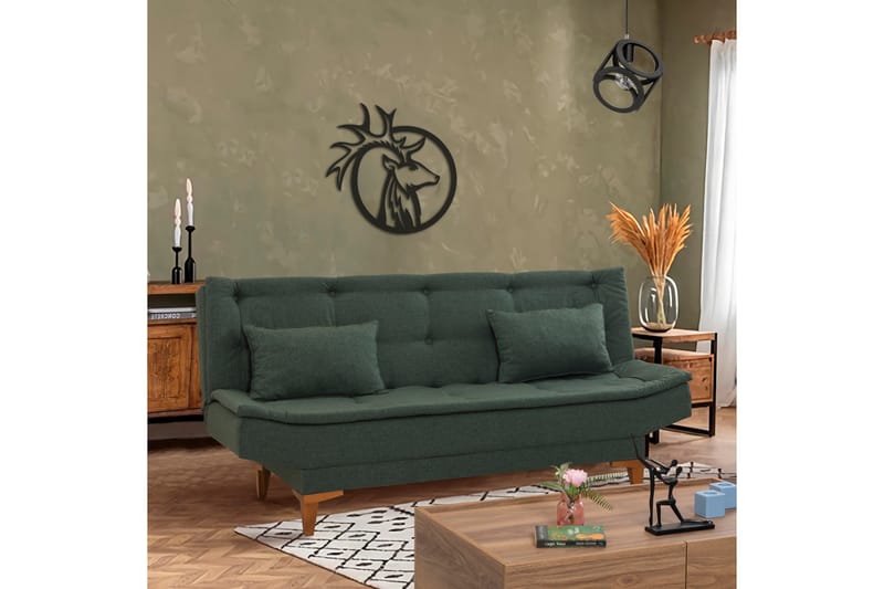 Hunterville Sovesofa 3-seters 106x190 - Grønn - Møbler - Sofaer - Sovesofaer