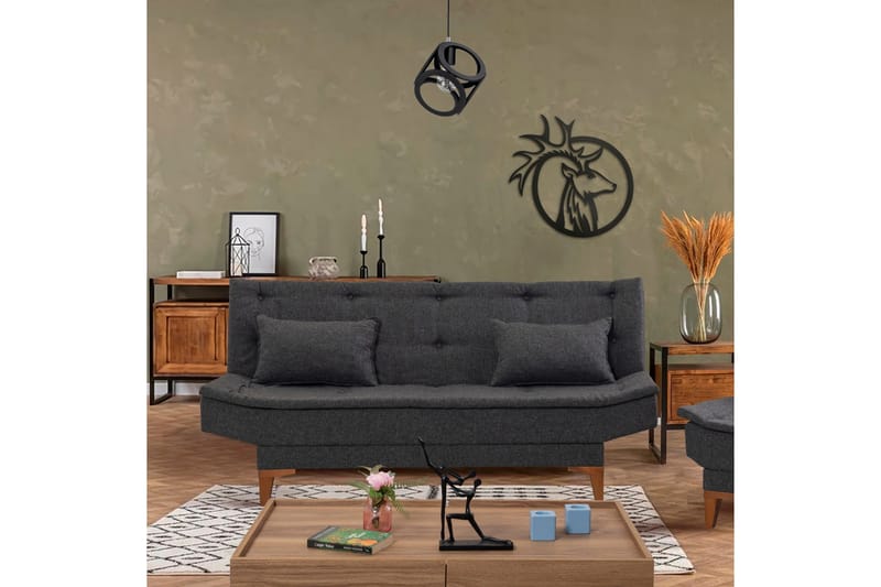 Hunterville Sovesofa 3-seters 106x192 - Antrasitt - Møbler - Sofaer - Sovesofaer