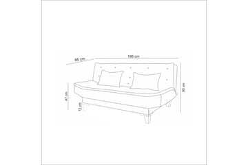Hunterville Sovesofa 3-seters 106x192 - Antrasitt - Møbler - Sofaer - Sovesofaer