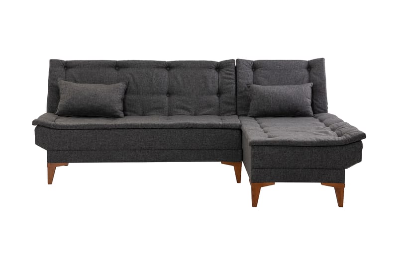 Hunterville Sovesofa m. Divan 4-seters 107x205 - Antrasitt - Møbler - Sofaer - Sovesofaer