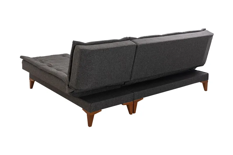 Hunterville Sovesofa m. Divan 4-seters 107x205 - Antrasitt - Møbler - Sofaer - Sovesofaer