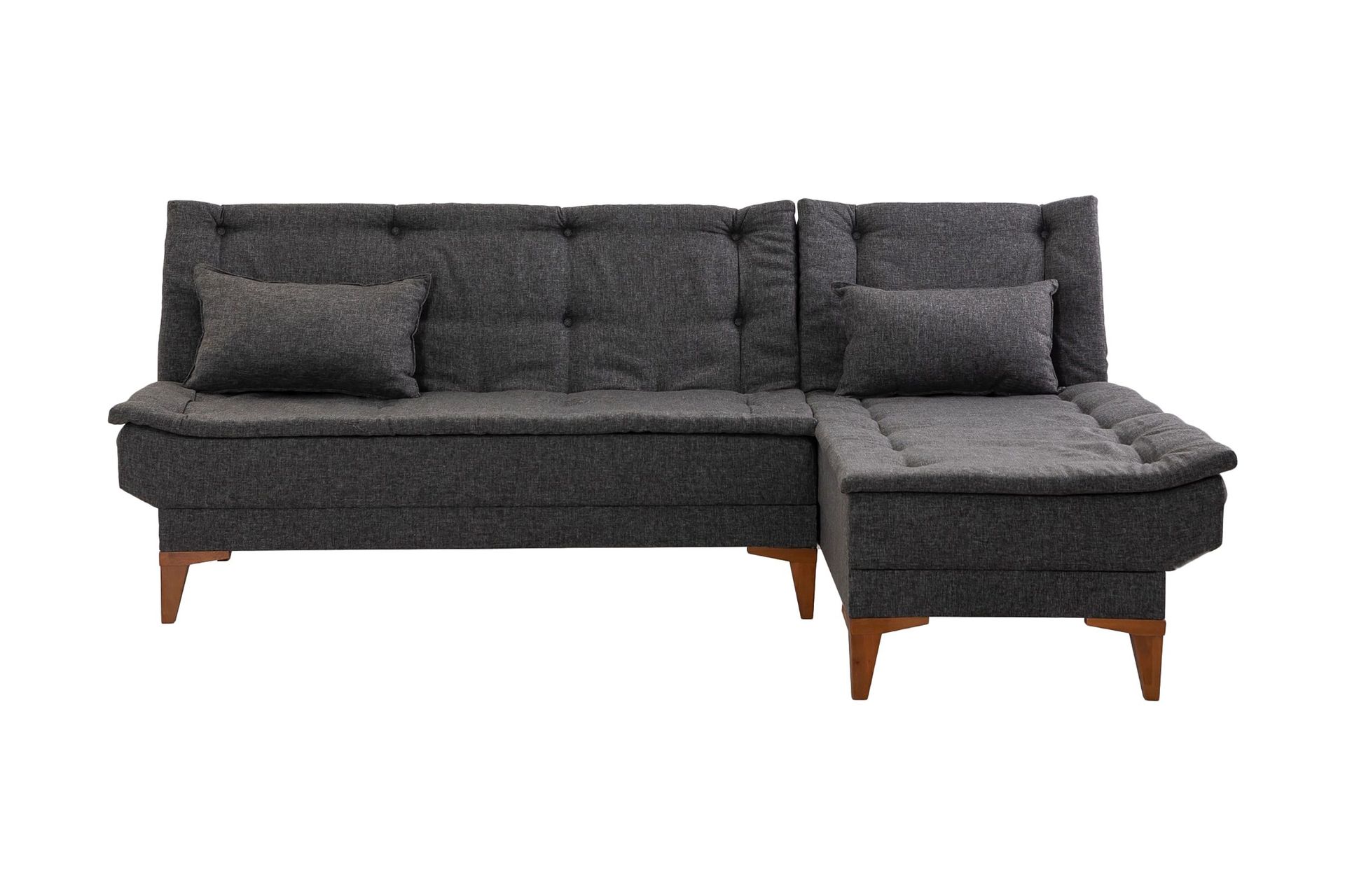 Hunterville Sovesofa m. Divan 4-seters 107x205 - Antrasitt