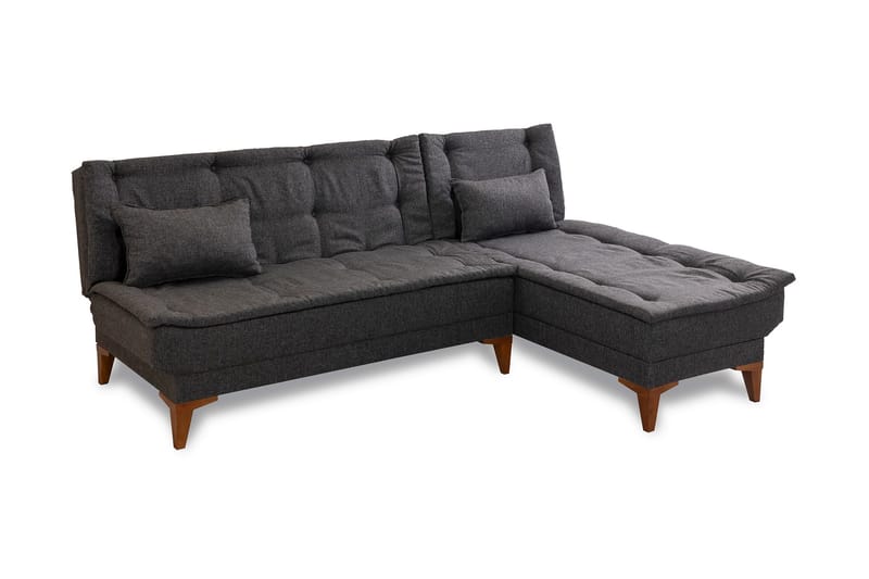 Hunterville Sovesofa m. Divan 4-seters 107x205 - Antrasitt - Møbler - Sofaer - Sovesofaer