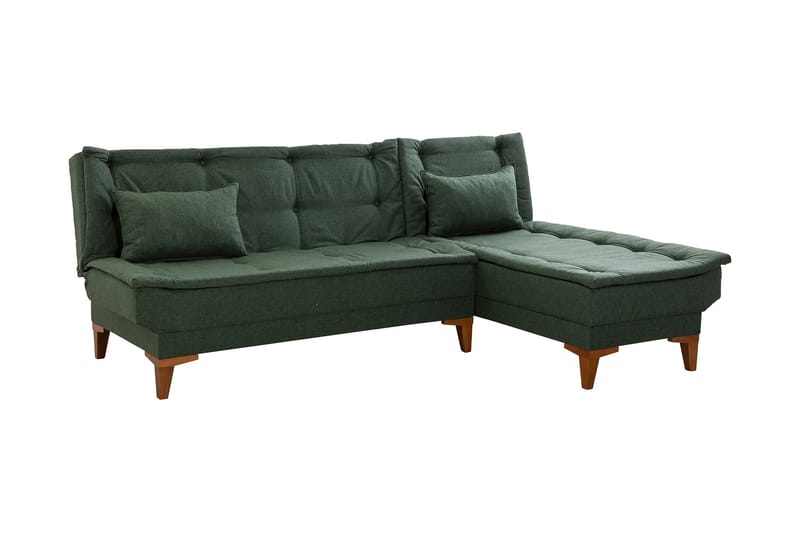 Hunterville Sovesofa m. Divan 4-seters 107x205 - Grønn - Sovesofaer - Sovesofa divan