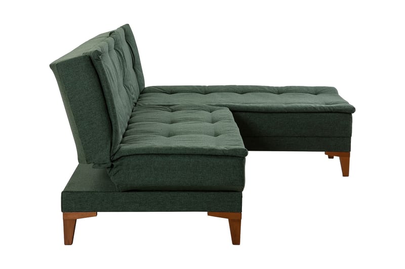 Hunterville Sovesofa m. Divan 4-seters 107x205 - Grønn - Sovesofaer - Sovesofa divan