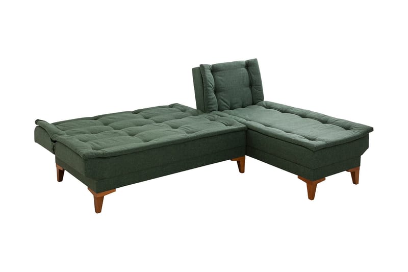 Hunterville Sovesofa m. Divan 4-seters 107x205 - Grønn - Sovesofaer - Sovesofa divan