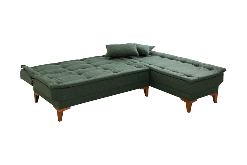 Hunterville Sovesofa m. Divan 4-seters 107x205 - Grønn - Sovesofaer - Sovesofa divan