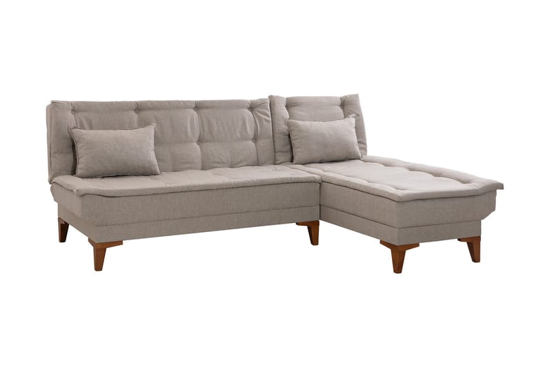 Hunterville Sovesofa m. Divan 4-seters 107x205 - Krem - Møbler - Sofaer - Sovesofaer