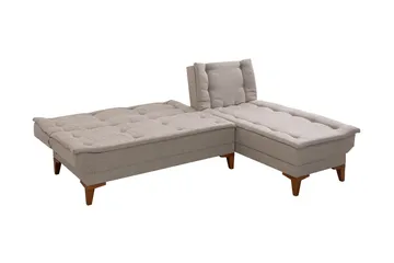 Hunterville Sovesofa m. Divan 4-seters 107x205 - Krem - Møbler - Sofaer - Sovesofaer
