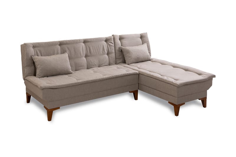 Hunterville Sovesofa m. Divan 4-seters 107x205 - Krem - Møbler - Sofaer - Sovesofaer