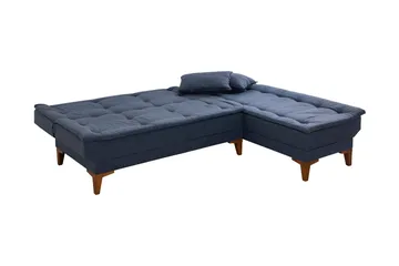 Hunterville Sovesofa m. Divan 4-seters 107x205 - Mørkeblå - Møbler - Sofaer - Sovesofaer