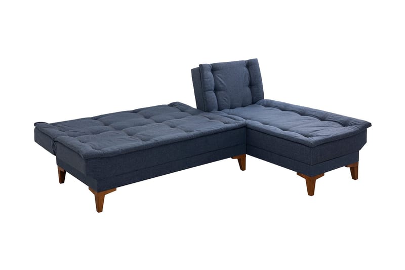 Hunterville Sovesofa m. Divan 4-seters 107x205 - Mørkeblå - Møbler - Sofaer - Sovesofaer