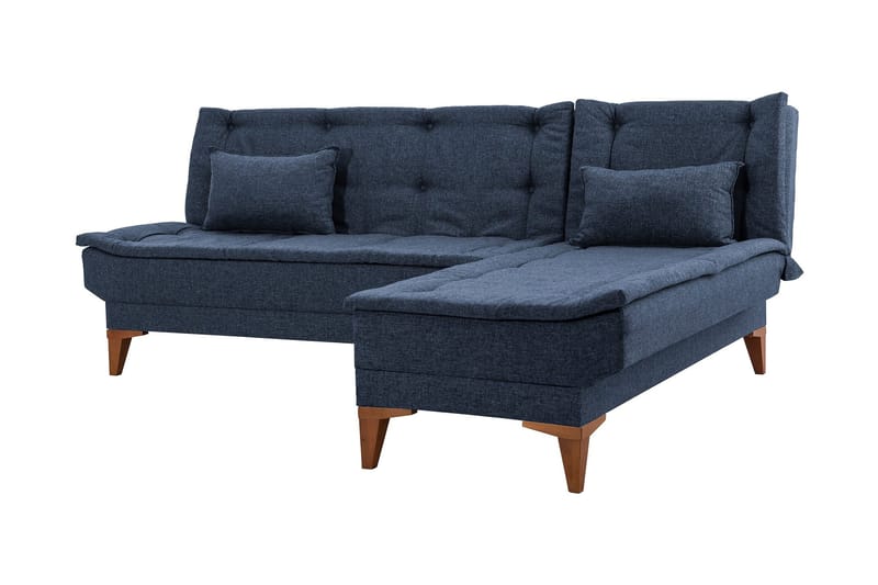 Hunterville Sovesofa m. Divan 4-seters 107x205 - Mørkeblå - Møbler - Sofaer - Sovesofaer