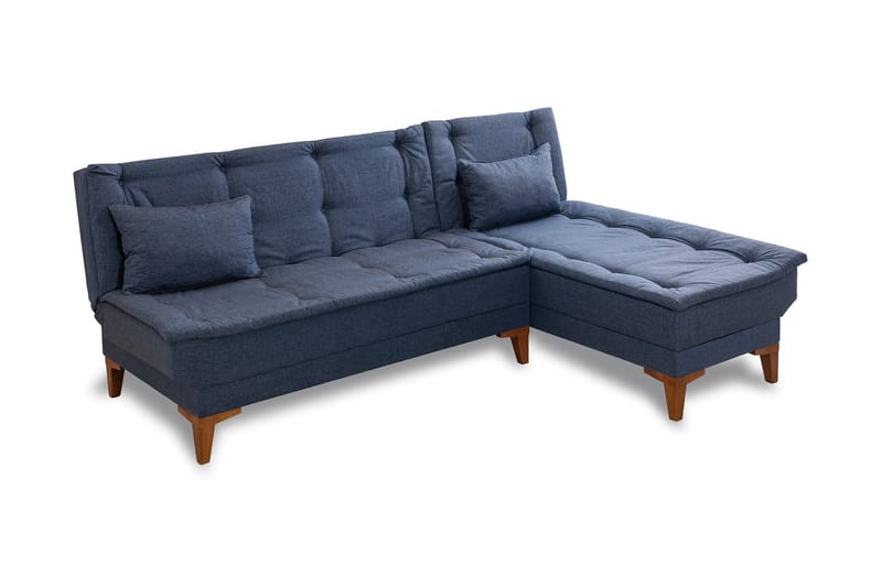 Hunterville Sovesofa m. Divan 4-seters 107x205 - Mørkeblå - Møbler - Sofaer - Sovesofaer