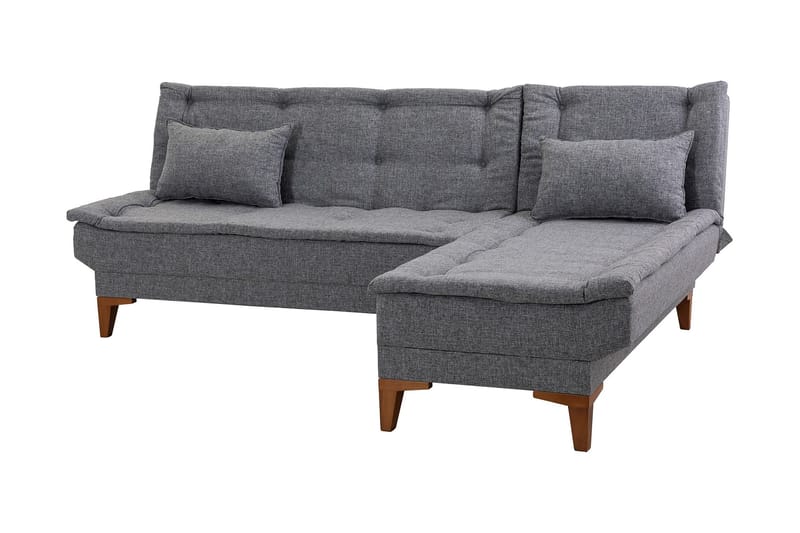 Hunterville Sovesofa m. Divan 4-seters 107x205 - Mørkegrå - Møbler - Sofaer - Sovesofaer