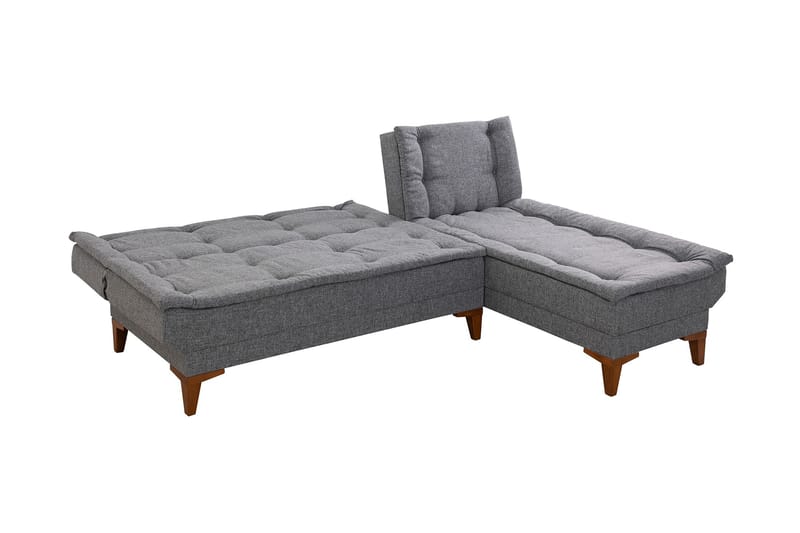 Hunterville Sovesofa m. Divan 4-seters 107x205 - Mørkegrå - Møbler - Sofaer - Sovesofaer