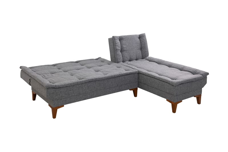Hunterville Sovesofa m. Divan 4-seters 107x205 - Mørkegrå - Møbler - Sofaer - Sovesofaer