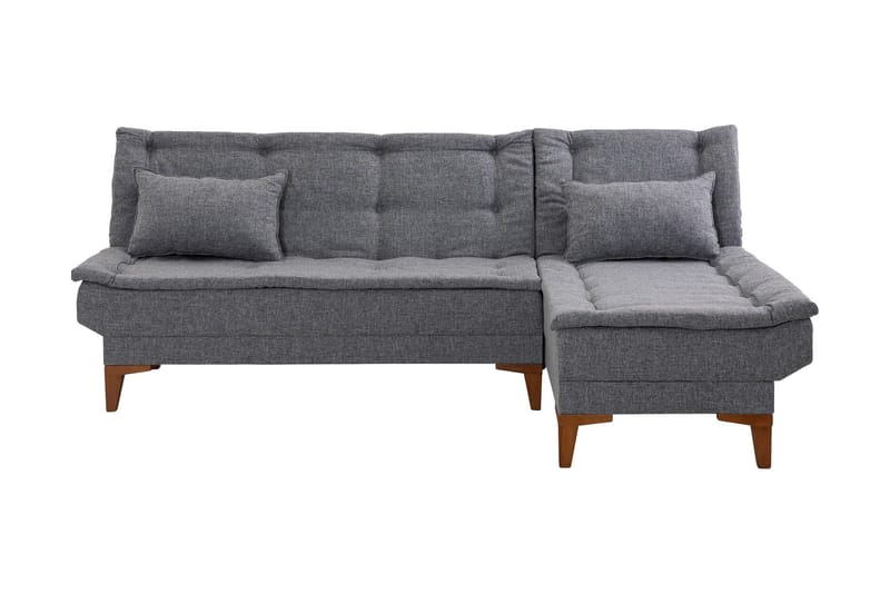 Hunterville Sovesofa m. Divan 4-seters 107x205 - Mørkegrå - Møbler - Sofaer - Sovesofaer