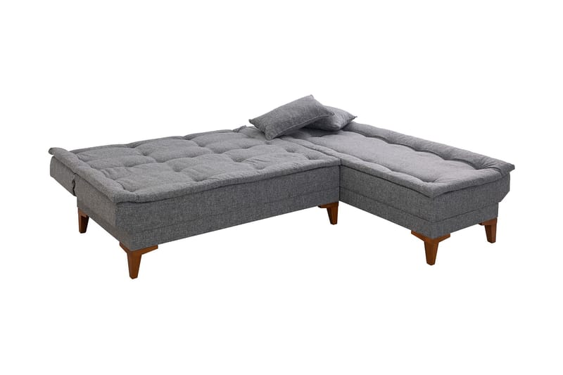 Hunterville Sovesofa m. Divan 4-seters 107x205 - Mørkegrå - Møbler - Sofaer - Sovesofaer