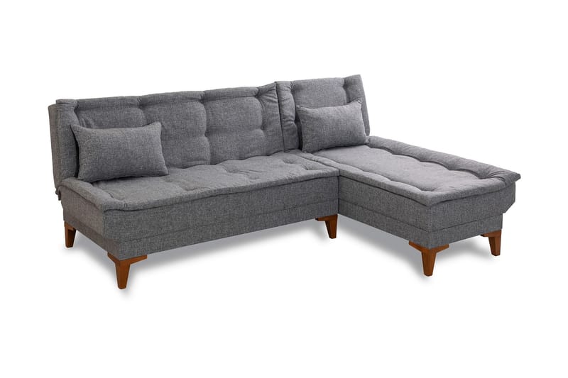 Hunterville Sovesofa m. Divan 4-seters 107x205 - Mørkegrå - Møbler - Sofaer - Sovesofaer