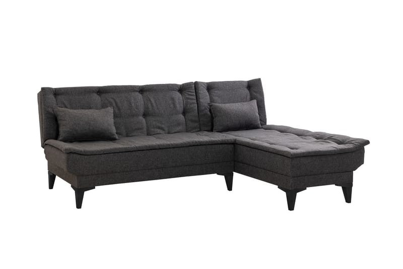 Hunterville Sovesofa med Sjeselong 4-seter - Antrasitt - Møbler - Sofaer - Sovesofaer