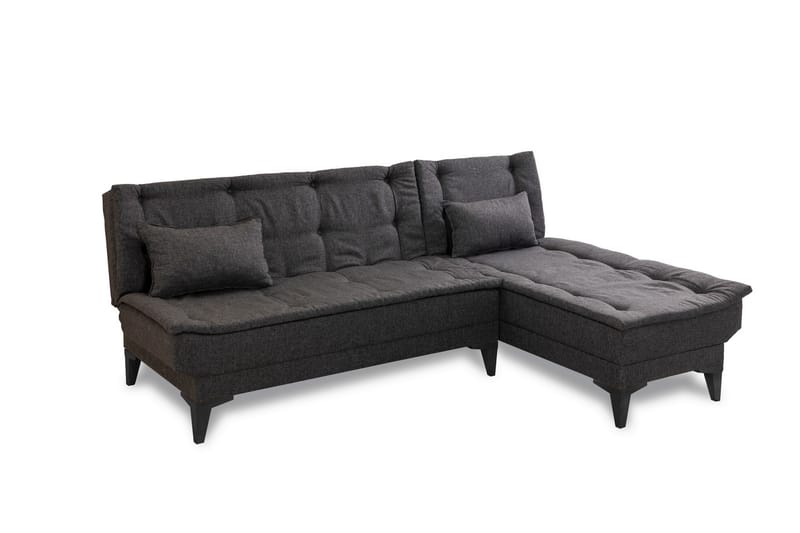 Hunterville Sovesofa med Sjeselong 4-seter - Antrasitt - Møbler - Sofaer - Sovesofaer