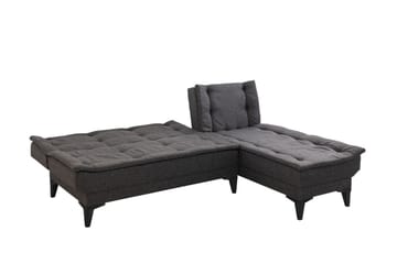 Hunterville Sovesofa med Sjeselong 4-seter - Antrasitt - Møbler - Sofaer - Sovesofaer