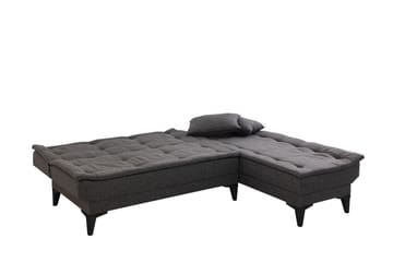 Hunterville Sovesofa med Sjeselong 4-seter - Antrasitt - Møbler - Sofaer - Sovesofaer