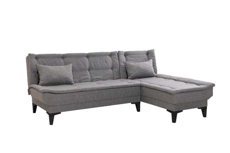 Hunterville Sovesofa med Sjeselong 4-seter - Grå - Møbler - Sofaer - Sovesofaer