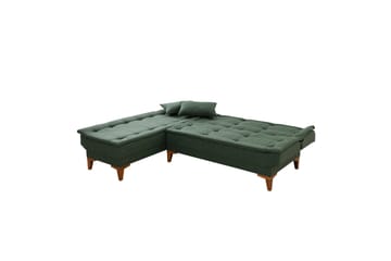 Hunterville Sovesofa med Sjeselong 4-seter - Grønn - Møbler - Sofaer - Sovesofaer