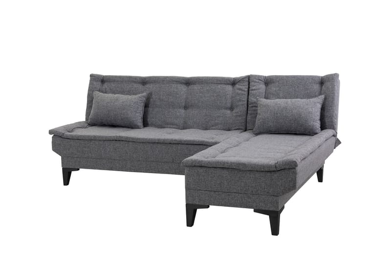 Hunterville Sovesofa med Sjeselong 4-seter - Mørkegrå - Møbler - Sofaer - Sovesofaer