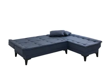 Hunterville Sovesofa med Sjeselong 4-seter - Marineblå - Møbler - Sofaer - Sovesofaer
