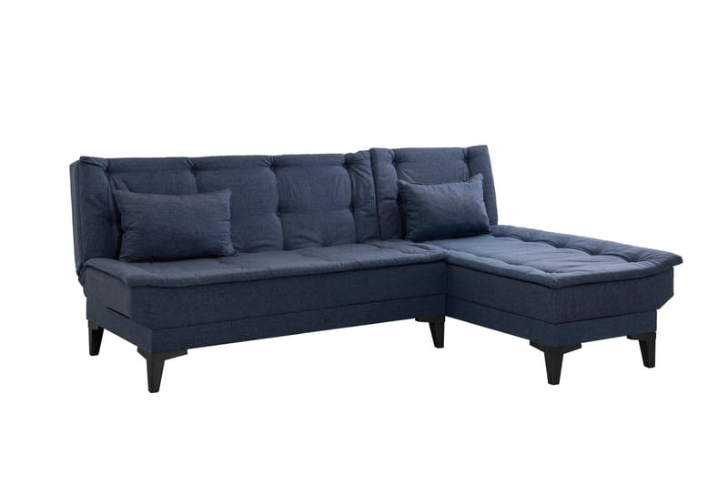 Hunterville Sovesofa med Sjeselong 4-seter - Marineblå - Møbler - Sofaer - Sovesofaer