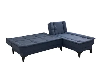 Hunterville Sovesofa med Sjeselong 4-seter - Marineblå - Møbler - Sofaer - Sovesofaer