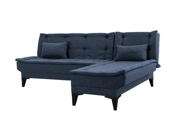 Hunterville Sovesofa med Sjeselong 4-seter - Marineblå - Møbler - Sofaer - Sovesofaer