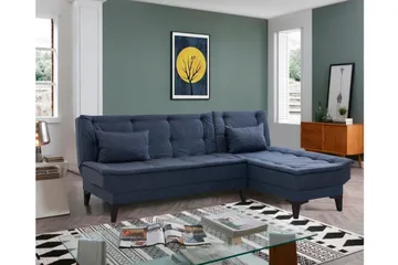 Hunterville Sovesofa med Sjeselong 4-seter - Marineblå - Møbler - Sofaer - Sovesofaer