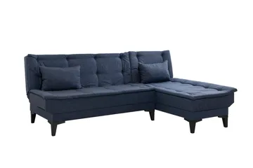Hunterville Sovesofa med Sjeselong 4-seter - Marineblå - Møbler - Sofaer - Sovesofaer