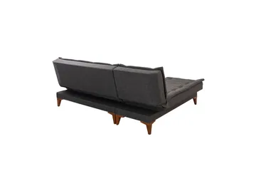 Hunterville Venstre L-formet Sovesofa 107x225 cm i Stoff - Antrasitt - Møbler - Sofaer - Sovesofaer
